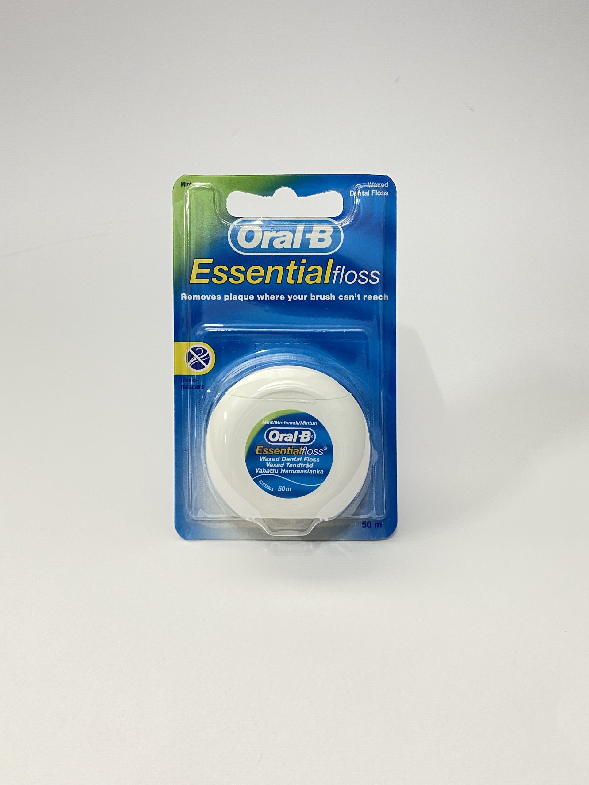 نخ دندان اورال بی نعنایی مدل Essential Floss اورجینال 1 نخ دندان اورال بی اسنشیال فلاس نعنایی