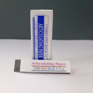 کاغذ ارتیکولاسیون 71 میکرون 144 عددی   blue-red articulating paper
