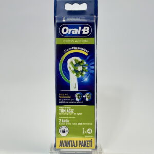 سری یدک مسواک برقی اورال بی مدل Cross action بسته 4 عددی- رنگ سفید