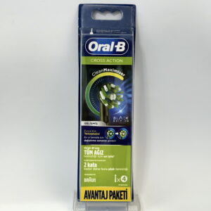 سری یدک تکی ( 1 عدد ) مسواک برقی اورال بی مدل Cross Action رنگ مشکی